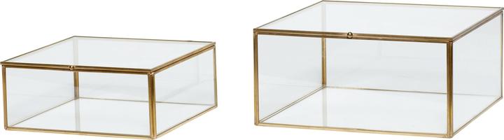 Produktbild Hübsch Glasbox 2er Set (25 x 25 x 12 cm, 7.50 l)