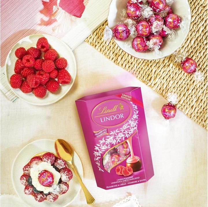 Image du produit Lindt Boules Lindor Framboise & Crème (200 g)