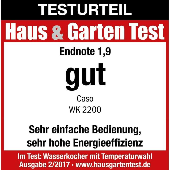 Actual product image Caso Wk 2200 (1.70 l)