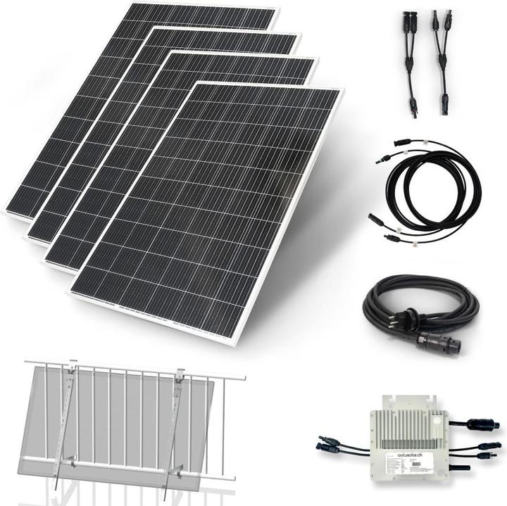 Immagine prodotto Autosolar Stazione elettrica da balcone con 1340 Watt - Supporto verticale (1340 W)