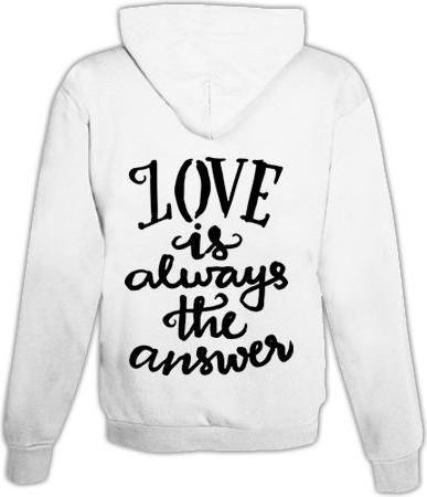 Immagine prodotto Schwesternuhr La felpa con cappuccio Love è la risposta Unisex (M)