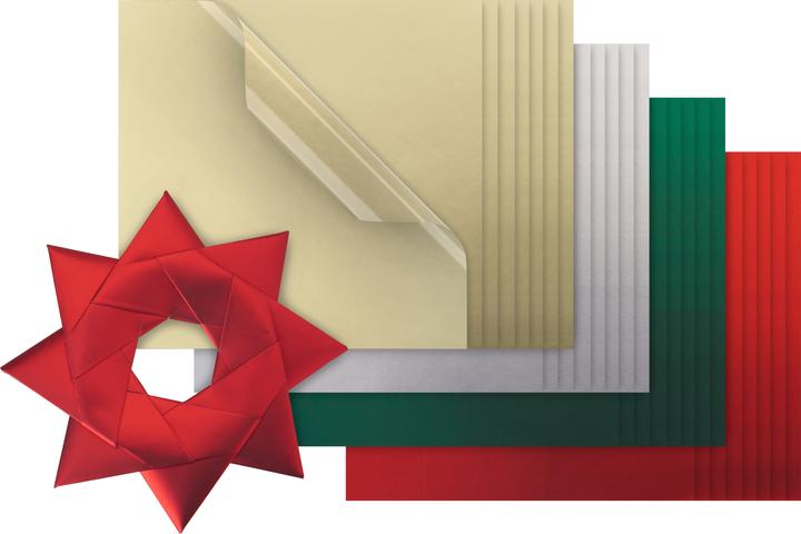 Immagine prodotto Gebrüder Bertels Carta pieghevole "Matt Metallic", 15x15 cm, 32 fogli (110 g/m², 32 x)