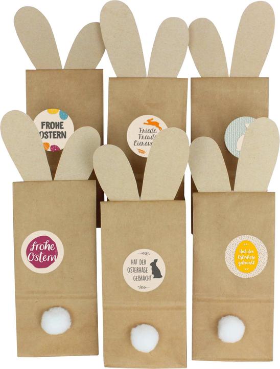 Produktbild Papierdrachen Hasentüte mit Pompom und Ohren - Set 4 - Packpapier (Geschenkpapier, 24 x)