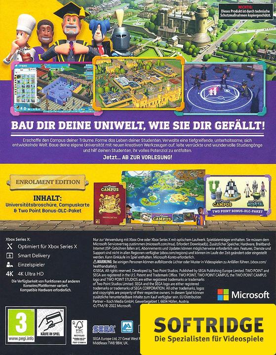 Produktbild Sega Two Point Campus - Enrolment Edition (Xbox Series X, DE)