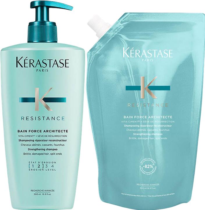 Produktbild Kérastase Resistance Nachfüllset (1000 ml, Flüssiges Shampoo)