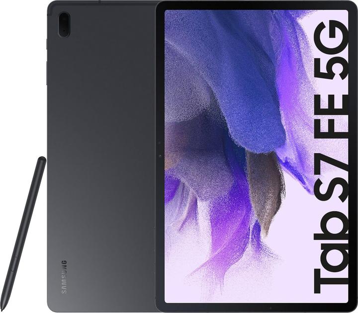 Actual product image Samsung Galaxy Tab S7 FE (5G, 12.40", 64 GB, Mystic Black)