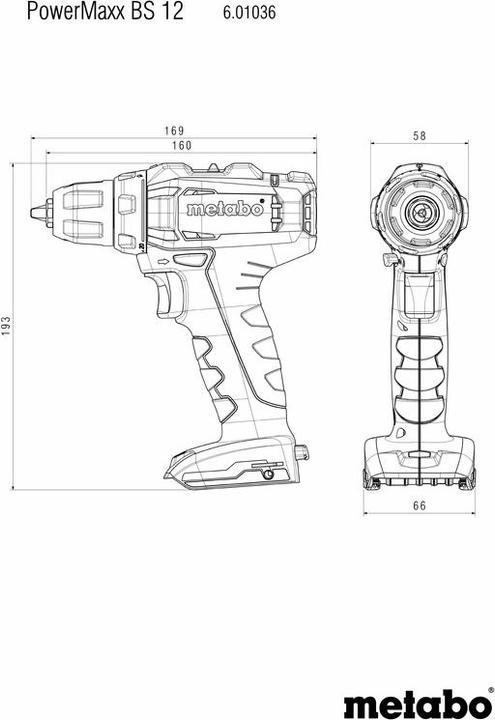 Produktbild Metabo 12V Akku Bohrschrauber POWERMAXX BS 12 (Akkubetrieb)