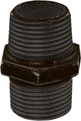 Produktbild Georg Fischer Temperguss Doppelnippel 1" schwarz (Doppelnippel)
