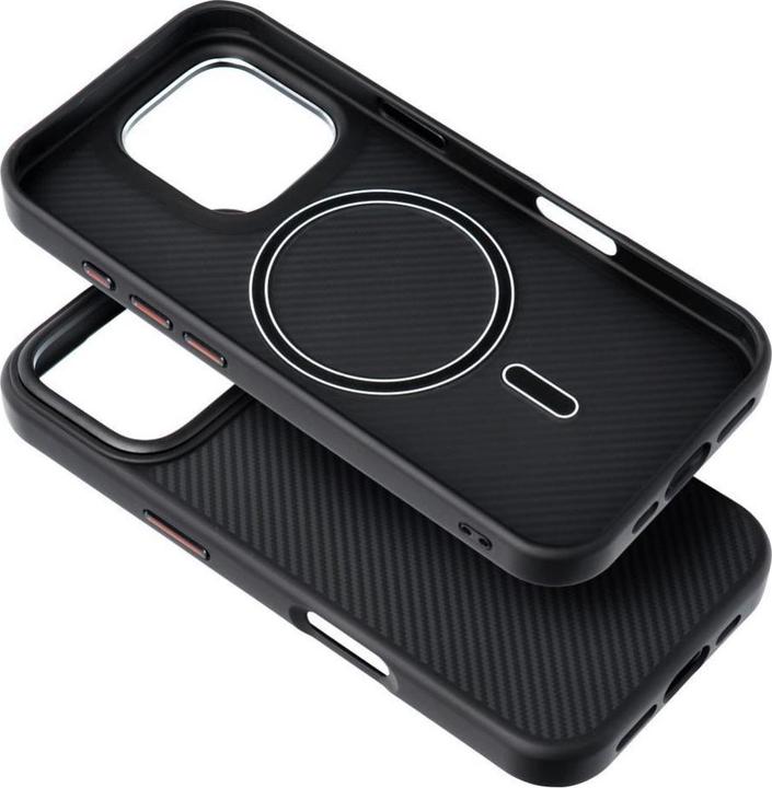 Immagine prodotto OEM Back panel cover Carbon Elite Mag Cover compatible with MagSafe for IPHONE 15 PRO black (Apple iPhone 15 Pro)