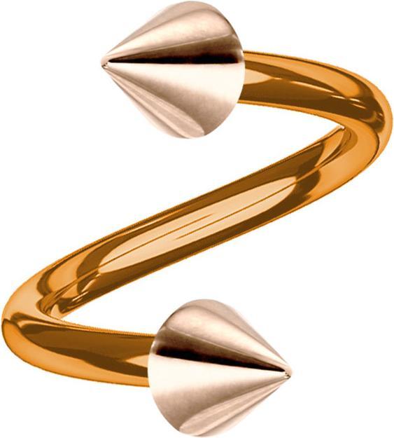 Star Piercing Micro Spirale rosegold mit zwei Cones (Chirurgenstahl 316L, ohne Messing)