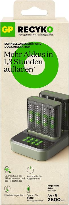Produktbild GP Batteries Battery Recharger (1 Stk., AA, 2600 mAh, Ladegerät inkl. Akku)