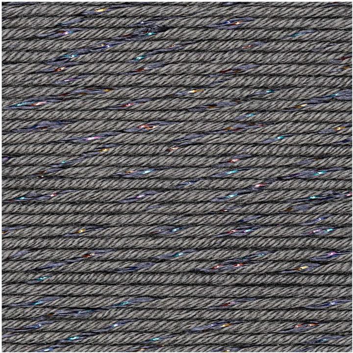 Actual product image Rico Design Wool Essentials Cotton Glitz DK 50 g Anthracite (130 m)