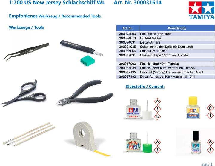 Immagine prodotto Tamiya 1:700 US New Jersey Battleship WL
