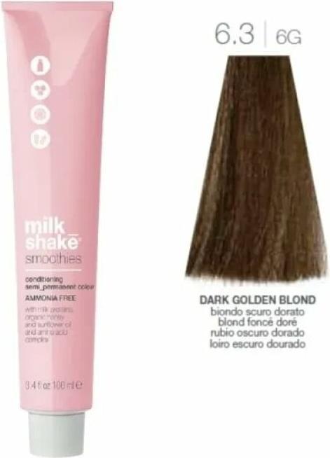 Image du produit Milk_Shake Smoothies 6.3 Semi-Perm Hair Color 3.4oz 6G Dark Golden Brown (6G Marron foncé doré)