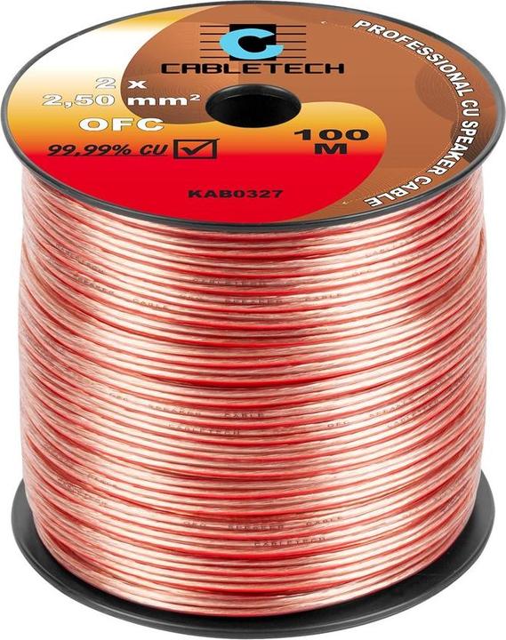 Immagine prodotto Cabletech Cavo per altoparlanti OFC 2,5 mm 100 m (0.12 m)
