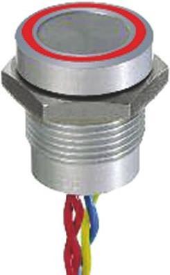 Produktbild APEM Taster vandalensicher 16mm LED 5V rt/gn