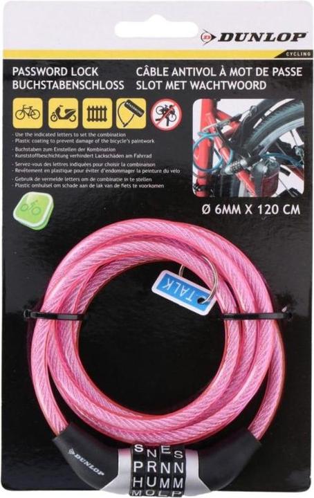 Actual product image Dunlop Fahrradschloss Spiralcode