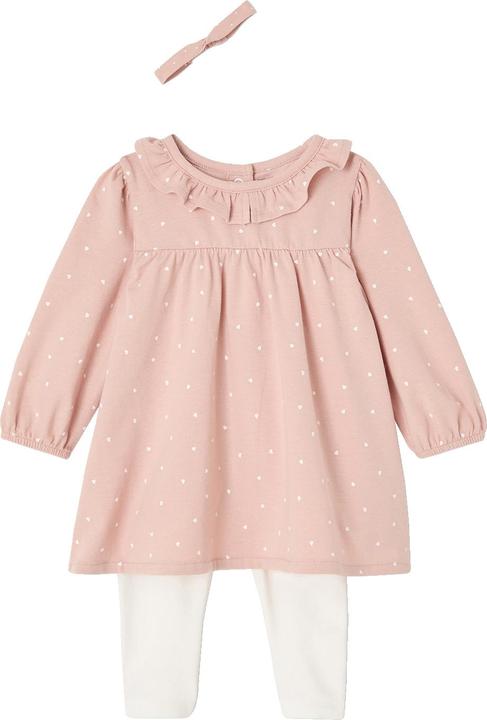 Immagine prodotto Vertbaudet Bio-Kollektion: Baby-Set aus Kleid, Leggings & Haarband, Herzen (56)