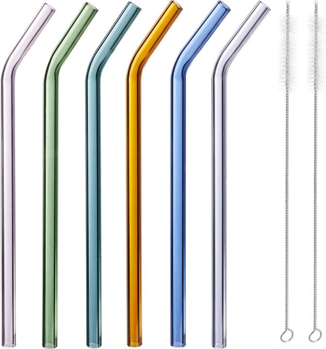 Productafbeelding Relaxdays Glazen rietjes (6 x)