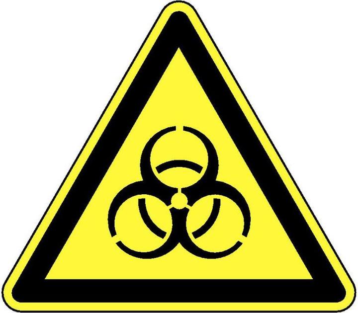 BRW Waarschuwingsbord voor biologisch gevaar - 10 cm