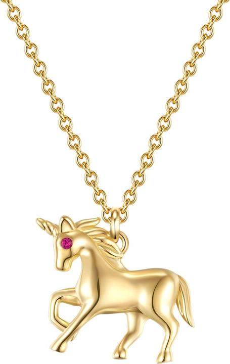 Produktbild Glanzstücke München Kinder Einhorn Sterling Silber Zirkonia Gelbgold 35,0 cm Basiskette + 7,5 cm Verlängerung - 30436 (Sterling Silber)