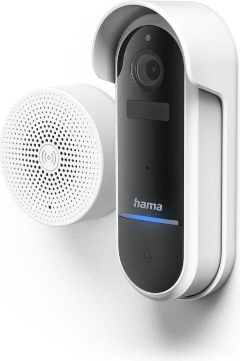 Produktbild Hama Türklingel mit Kamera und Akku, separater Gong, WLAN, kabellos, Nachtsicht (WLAN)