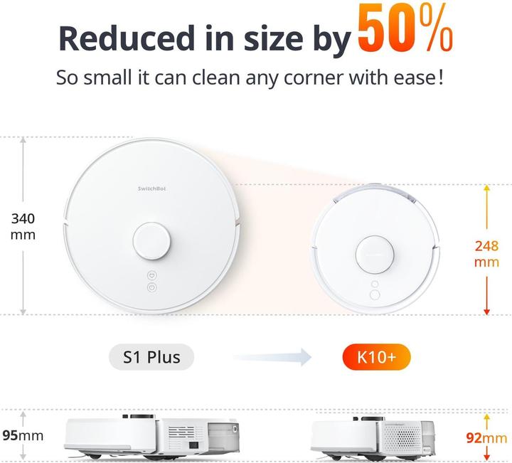 Produktbild SwitchBot Mini Robot Vacuum K10+ (Saugroboter)