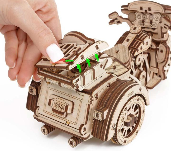 Image du produit Eco Wood Art Kit de maquette 3D en bois - Moto trike
