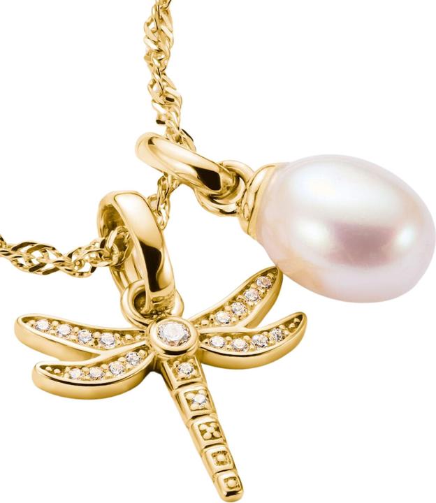Immagine prodotto Thomas Sabo Charm-Anhänger Libelle mit Steinen Connect vergoldet (Argento 925)