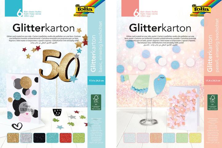 Produktbild Folia Glitterkarton (300 g/m², 6 x)