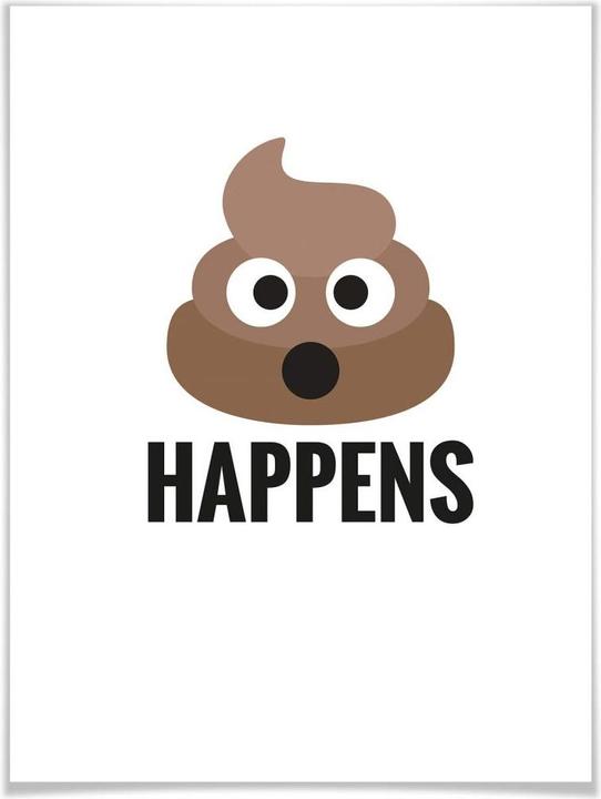 Actual product image Emojione shit happens (60 x 80 cm)