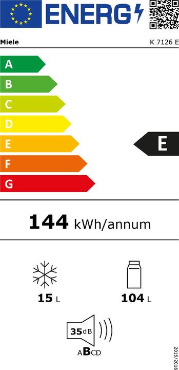 Energie-Label Miele K 7126 E (119 l)