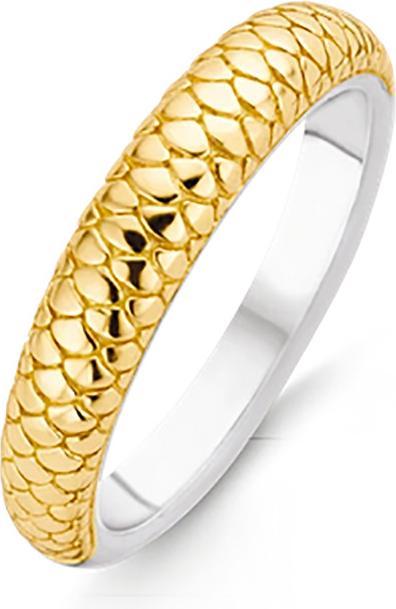Image du produit Ti Sento Milano Bague motif serpent bicolore plaqué or jaune 12164SY (54, Argent 925)