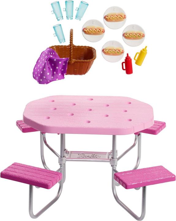 Image du produit Barbie jeu de meubles table de pique-nique d'extérieur