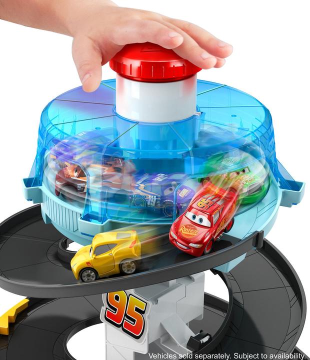 Actual product image Hot Wheels Disney Cars Rust-Eze Revolving Action Race Track Playset