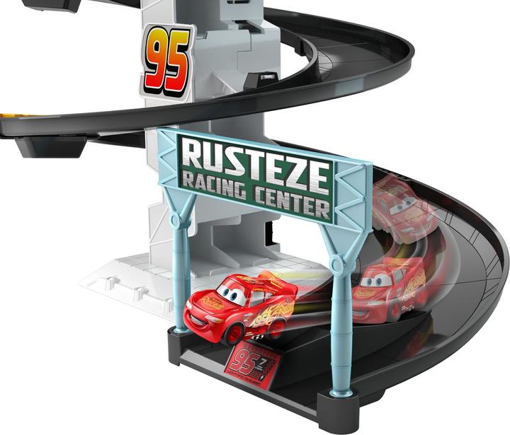 Actual product image Hot Wheels Disney Cars Rust-Eze Revolving Action Race Track Playset