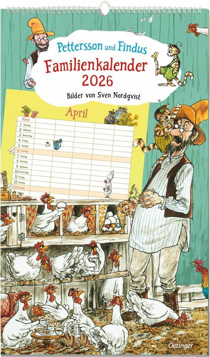 Produktbild Pettersson und Findus. Familienkalender 2026 (27 x 45 cm, Deutsch)