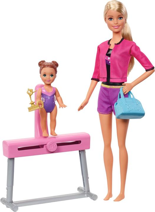 Produktbild Barbie Sport Puppen Spielset - Turntrainerin (blond)