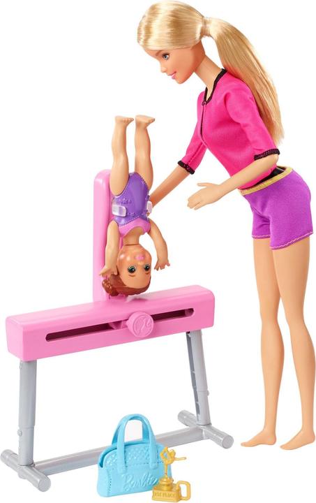 Produktbild Barbie Sport Puppen Spielset - Turntrainerin (blond)