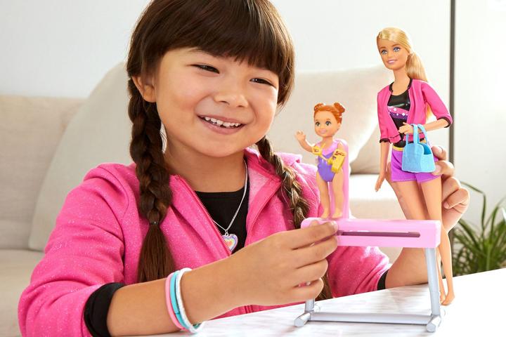 Produktbild Barbie Sport Puppen Spielset - Turntrainerin (blond)