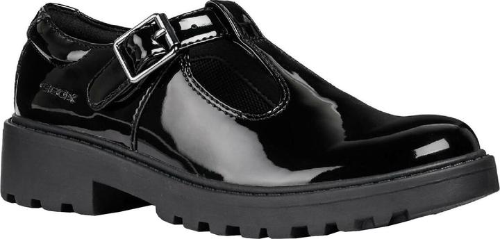 Actual product image Geox Girls J Casey G E Leather Shoes With Buckle (33)