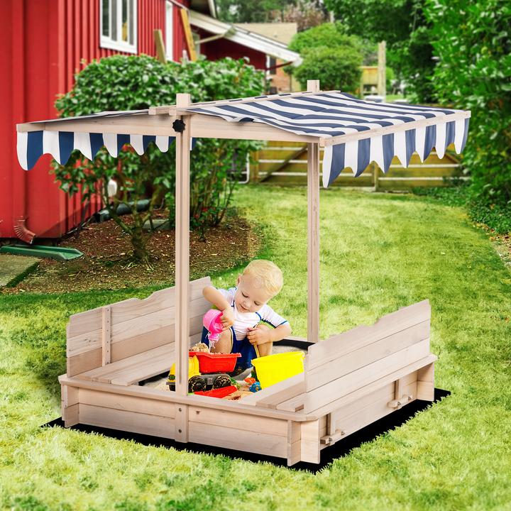 Actual product image Outsunny Sandpit with adjustable roof