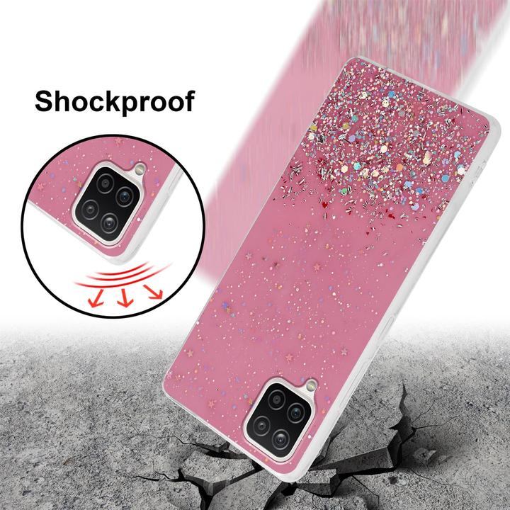 Productafbeelding Cadorabo TPU hoes fonkelende glitters (Samsung Galaxy M12, Samsung Galaxy A12)