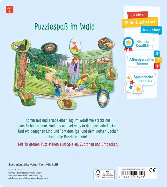 Image du produit Ravensburger Mon grand livre de puzzles : la forêt (Allemand)