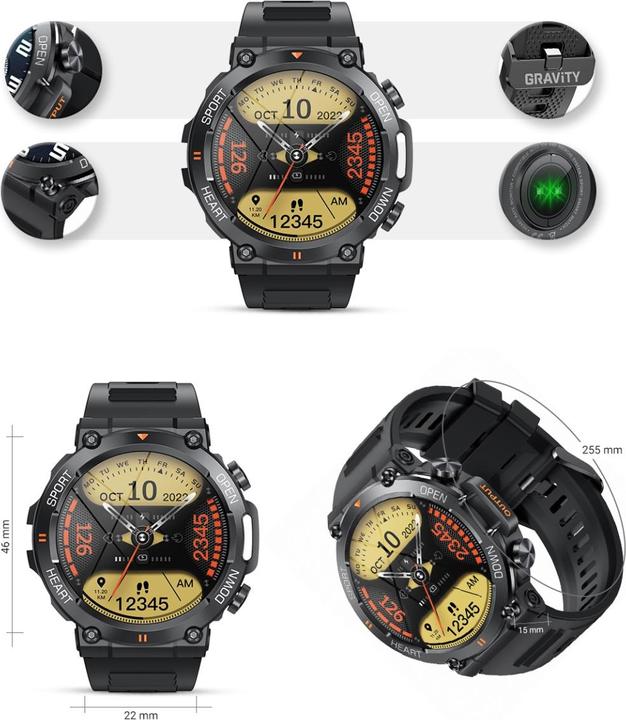 Image du produit Gravity HOMME GT7-1 PRO - FAIRE DES APPELS, PULSOXIMÈTRE (sg018a)