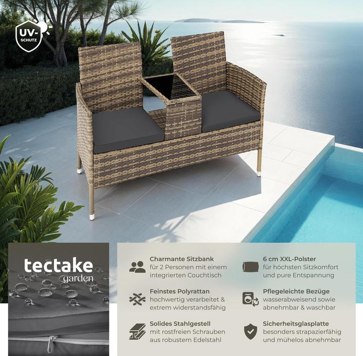 Actual product image tectake Garden bench
