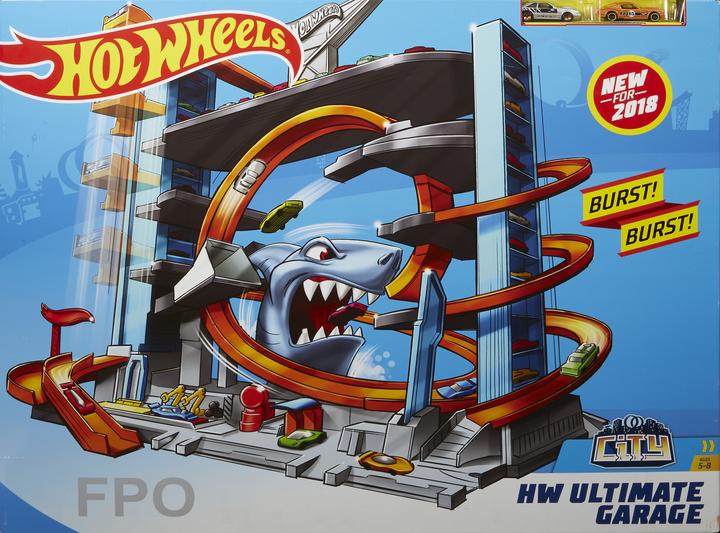 Actual product image Hot Wheels City Ultimate Garage with Shark Attack