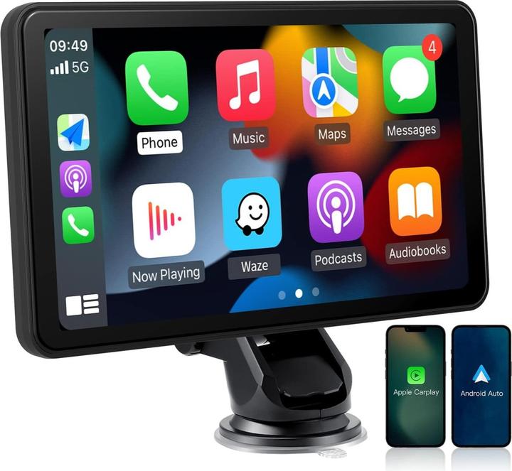Actual product image Werkstein Digitales Autoradio FM Transmitter, MP5, Bluetooth, CarPlay, Android Auto (Android car, MirrorLink, Apple Carplay)