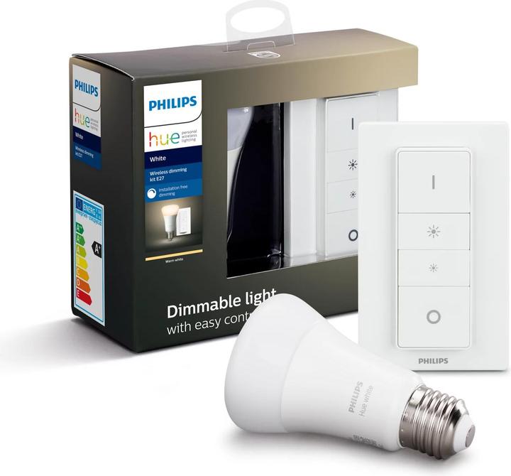 Philips Hue White BT Starterset (E27, 9.50 W, 806 lm, 1 x, F)