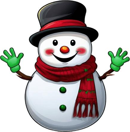 Produktbild Bügelbilder Bügelbild lustiger Schneemann winkt